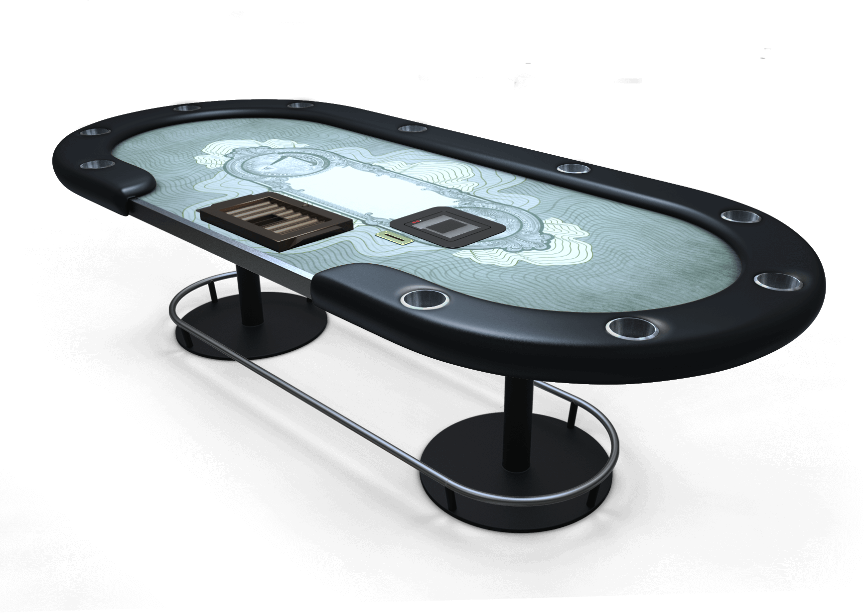 Stainless Dealer Table Custom Luxury Poker Table
