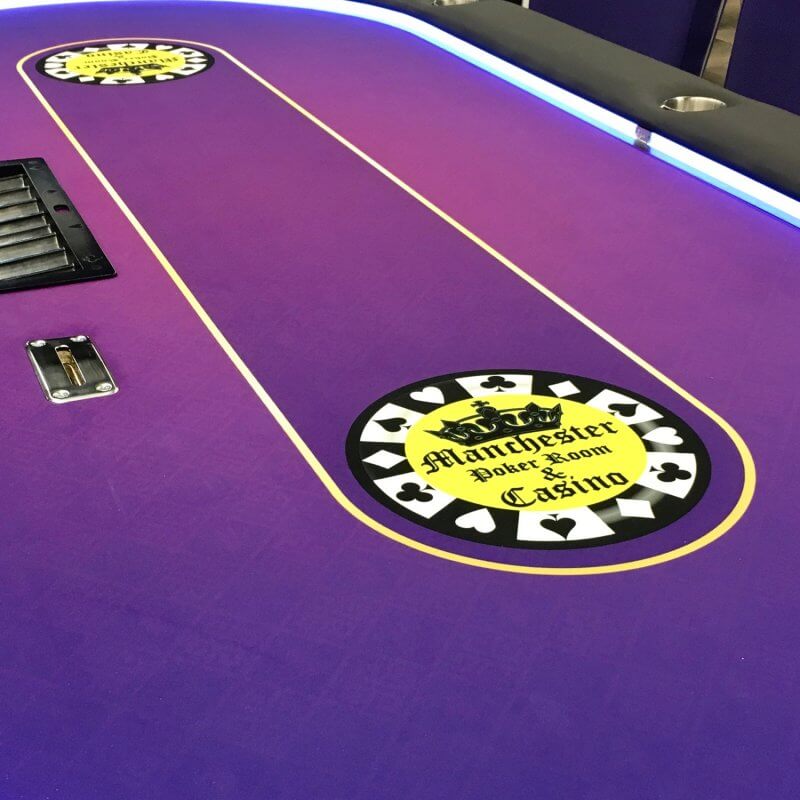 Manchester Poker Room Custom Felt and Table
